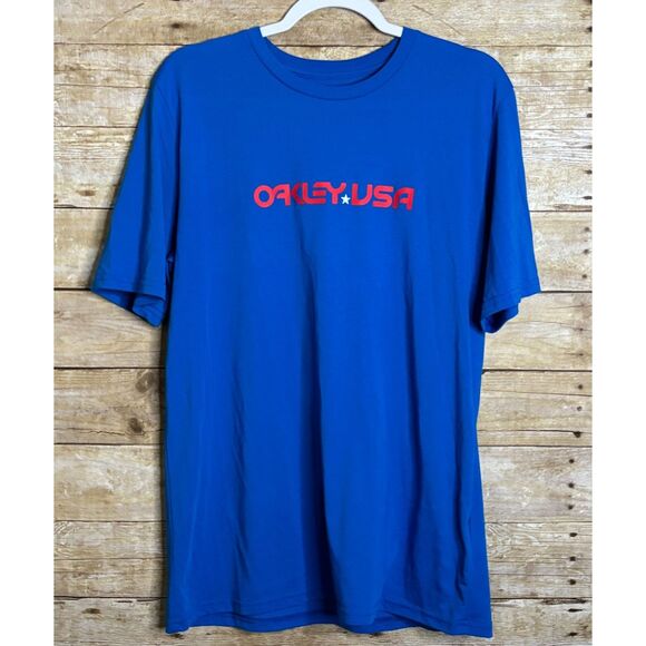 OAKLEY AMERICAN PATRIOTIC CREWNECK EVERYDAY CASUAL T-SHIRT SIZE LARGE - Picture 1 of 2